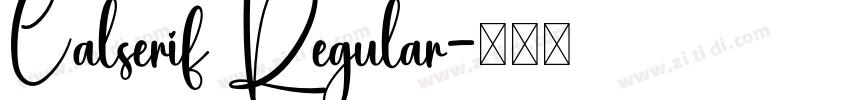 Calserif Regular字体转换